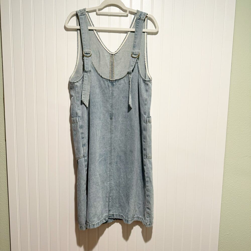 Tea N Rose Denim Jumper Dress Size Small - Picture 4 of 7